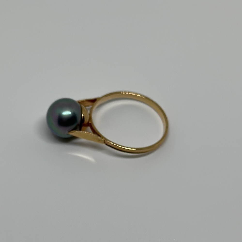 18k real solid god real pearl ring - Picture 5 of 8